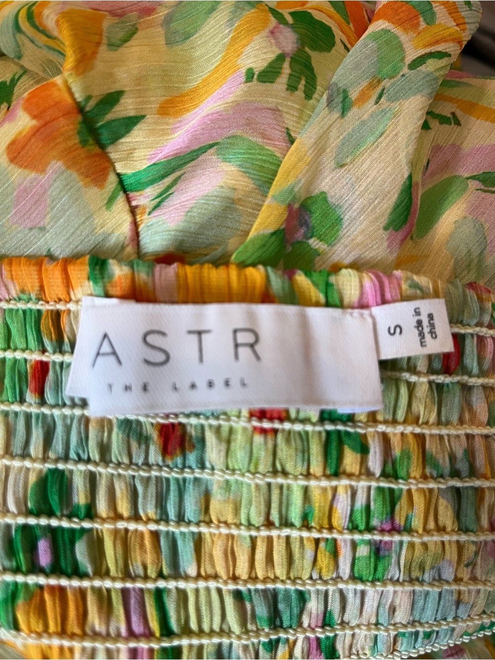 NWTs ASTR the label Midsummer Floral Tiered Maxi Dress - Yellow  - Size Medium - Picture 6 of 6